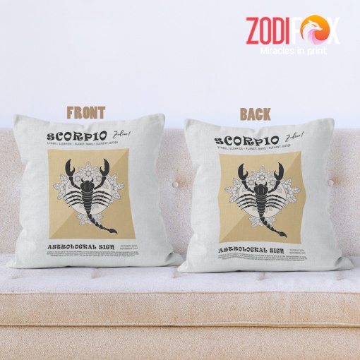 exciting Scorpio Sign Throw Pillow zodiac sign presents for astrology lovers – SCORPIO-PL0001