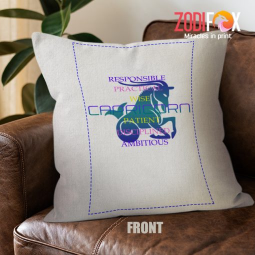 beautiful Capricorn Wise Throw Pillow zodiac presents for astrology lovers – CAPRICORN-PL0010