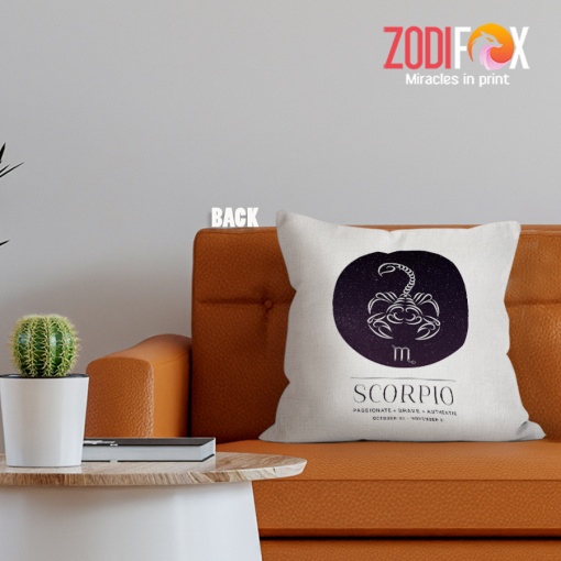 eye-catching Scorpio Authentic Throw Pillow zodiac sign presents – SCORPIO-PL0010