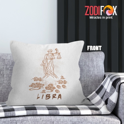 cool Libra Woman Throw Pillow zodiac sign presents for horoscope and astrology lovers – LIBRA-PL0011