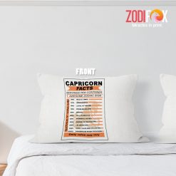 beautiful Capricorn Facts Throw Pillow signs of the zodiac gifts – CAPRICORN-PL0013