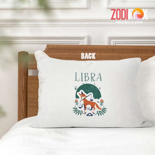 amazing Libra Fox Throw Pillow birthday zodiac presents for astrology lovers – LIBRA-PL0013