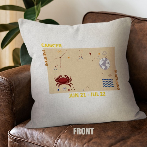 pretty Cancer Intuitive Throw Pillow zodiac presents for astrology lovers – CANCER-PL0013