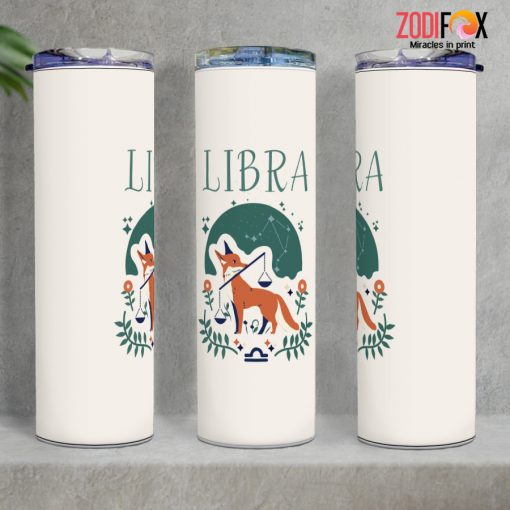 eye-catching Libra Fox Tumbler zodiac sign presents for horoscope and astrology lovers – LIBRA-T0013