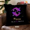 best Pisces Purple Throw Pillow astrology horoscope zodiac gifts for boy and girl – PISCES-PL0014