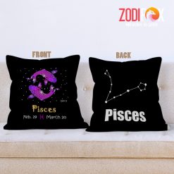 best Pisces Purple Throw Pillow zodiac presents for horoscope and astrology lovers – PISCES-PL0014