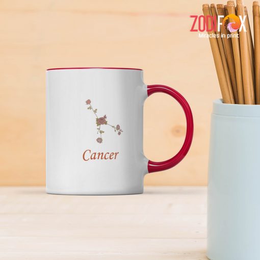 personalised Cancer Flower Mug zodiac sign presents for horoscope lovers – CANCER-M0014