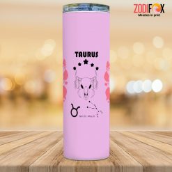 dramatic Taurus Pink Tumbler signs of the zodiac gifts – TAURUS-T0014
