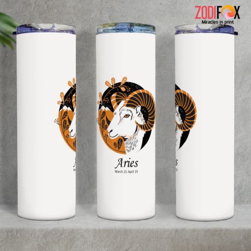 dramatic Aries Ram Tumbler birthday zodiac gifts for horoscope and astrology lovers – ARIES-T0014