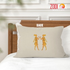 awesome Gemini Gold Throw Pillow zodiac birthday gifts – GEMINI-PL0015