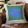 meaningful Aquarius Natural Throw Pillow birthday zodiac gifts for horoscope and astrology lovers – AQUARIUS-PL0016