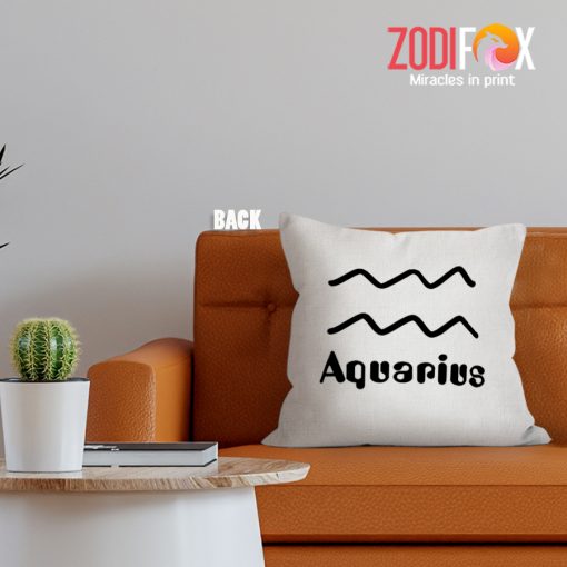 lively Aquarius Natural Throw Pillow zodiac sign gifts for astrology lovers – AQUARIUS-PL0016