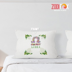 meaningful Libra Flower Throw Pillow horoscope lover gifts – LIBRA-PL0017