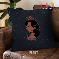 cool Gemini Queen Throw Pillow zodiac presents for astrology lovers – GEMINI-PL0017