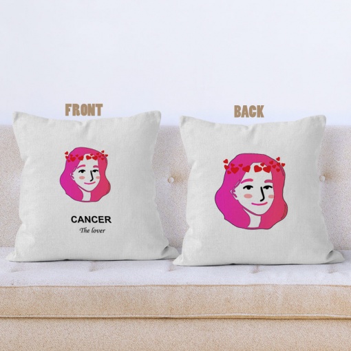 cool Cancer Lover Throw Pillow zodiac-themed gifts – CANCER-PL0018