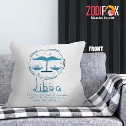 awesome Libra Blue Throw Pillow astrology lover presents – LIBRA-PL0018