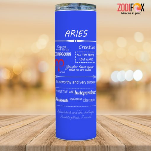 interested Aries Sincere Tumbler zodiac sign presents for astrology lovers – ARIES-T0018