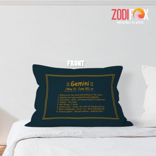 pretty Gemini Analytical Throw Pillow signs of the zodiac gifts – GEMINI-PL0019