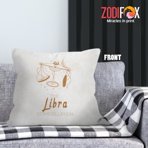 unique Libra Scale Throw Pillow zodiac sign presents for horoscope and astrology lovers – LIBRA-PL0019