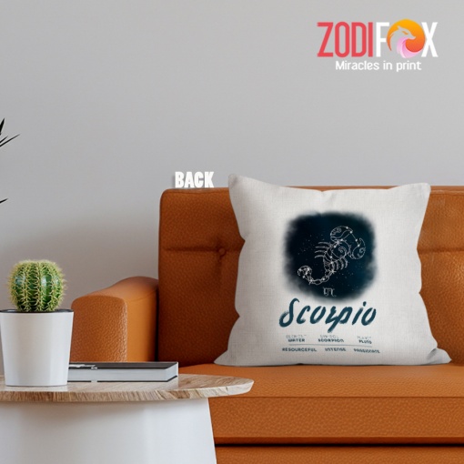 nice Scorpio Pluto Throw Pillow zodiac sign gifts for astrology lovers – SCORPIO-PL0019