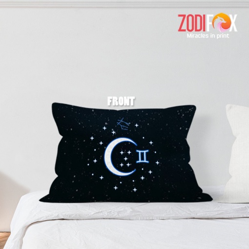exciting Gemini Symbol Throw Pillow zodiac inspired gifts – GEMINI-PL0002