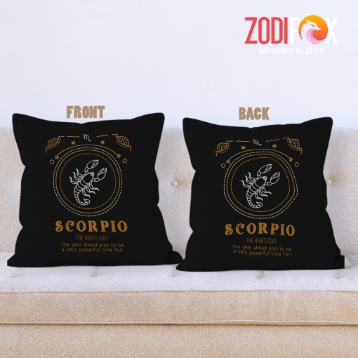 dramatic Scorpio Ahead Throw Pillow zodiac gifts for astrology lovers – SCORPIO-PL0002