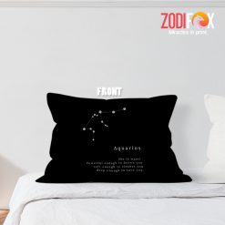 pretty Aquarius Powerful Throw Pillow zodiac sign presents for astrology lovers – AQUARIUS-PL0020
