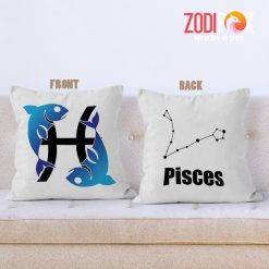 dramatic Pisces Symbol Throw Pillow zodiac sign presents for horoscope lovers – PISCES-PL0020