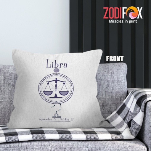 personality Libra Violet Throw Pillow zodiac-themed gifts – LIBRA-PL0020