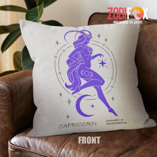 cool Capricorn Venus Throw Pillow birthday zodiac sign gifts for horoscope and astrology lovers – CAPRICORN-PL0021