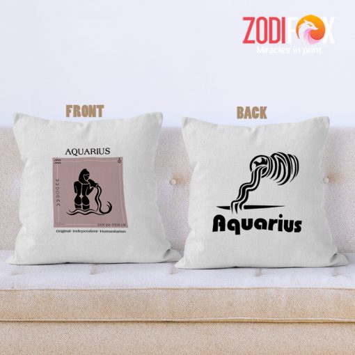 funny Aquarius Boho Throw Pillow zodiac sign presents for horoscope lovers – AQUARIUS-PL0021