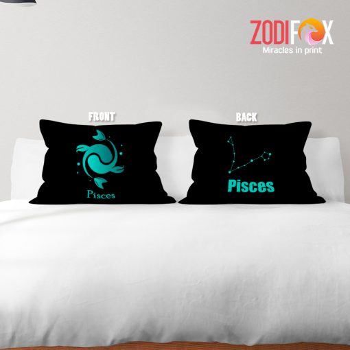 meaningful Pisces Green Throw Pillow zodiac sign presents for astrology lovers – PISCES-PL0022