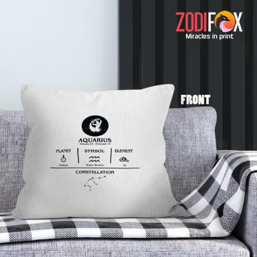 pretty Aquarius Zodiac Throw Pillow gifts based on zodiac signs – AQUARIUS-PL0022