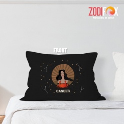 cute Cancer Woman Throw Pillow birthday zodiac presents for astrology lovers – CANCER-PL0023