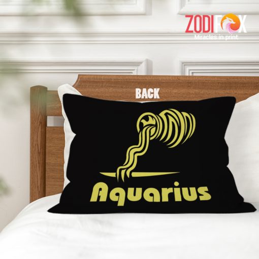 exciting Aquarius Gold Throw Pillow sign gifts – AQUARIUS-PL0023