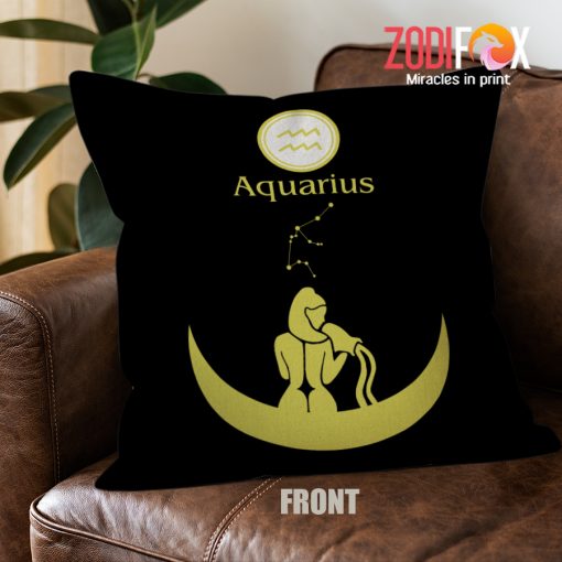 pretty Aquarius Gold Throw Pillow zodiac presents for astrology lovers – AQUARIUS-PL0023