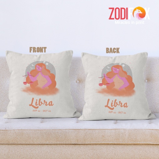 exciting Libra Girl Throw Pillow zodiac presents for horoscope and astrology lovers – LIBRA-PL0023
