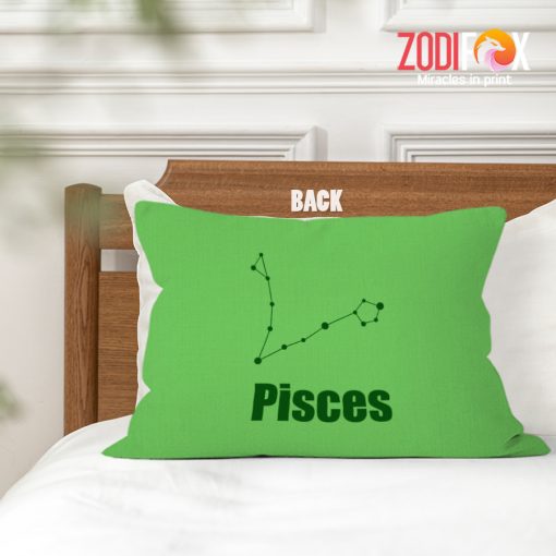 hot Pisces Leaf Throw Pillow birthday zodiac sign gifts for astrology lovers – PISCES-PL0024