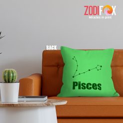 wonderful Pisces Leaf Throw Pillow birthday zodiac sign presents for astrology lovers – PISCES-PL0024