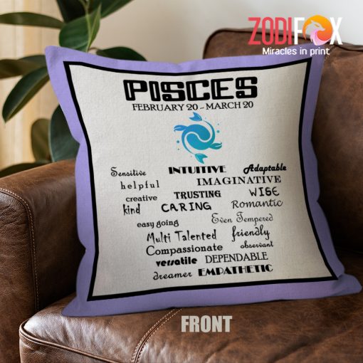 amazing Pisces Trusting Throw Pillow zodiac presents for astrology lovers – PISCES-PL0025