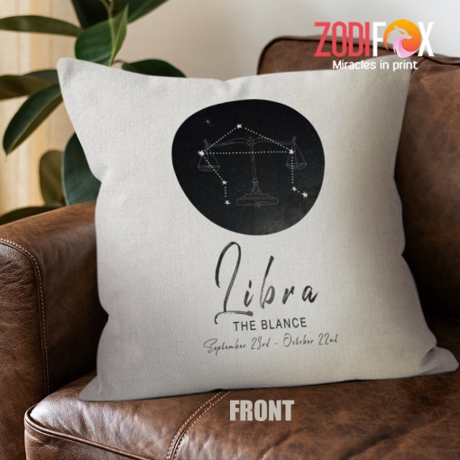 cute Libra Night Throw Pillow birthday zodiac gifts for astrology lovers – LIBRA-PL0025