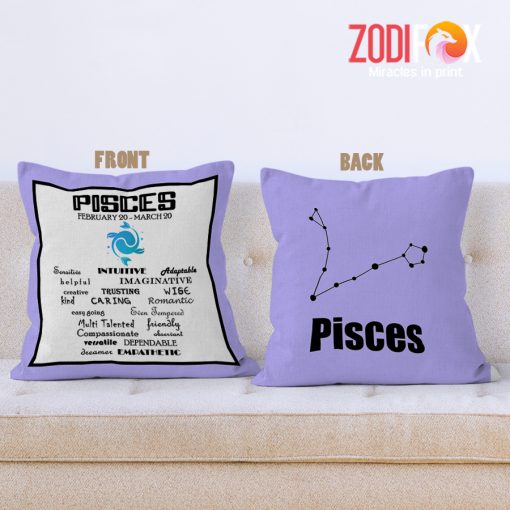 awesome Pisces Trusting Throw Pillow zodiac gifts for astrology lovers – PISCES-PL0025