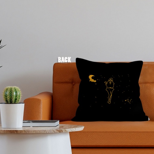 great Cancer Gold Throw Pillow zodiac sign gifts for astrology lovers – CANCER-PL0026