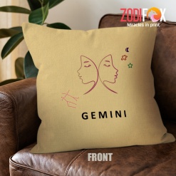 exciting Gemini Face Throw Pillow birthday zodiac gifts for astrology lovers – GEMINI-PL0027