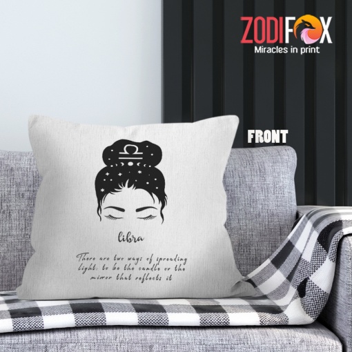 awesome Libra Woman Throw Pillow zodiac gifts for horoscope and astrology lovers – LIBRA-PL0027