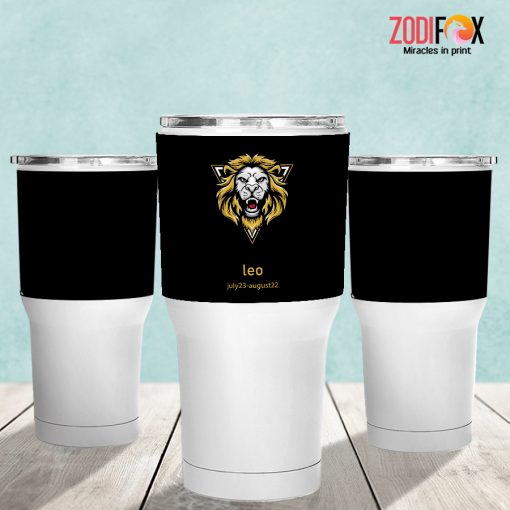 dramatic Leo Yellow Tumbler astrology horoscope zodiac gifts for boy and girl – LEO-T0027