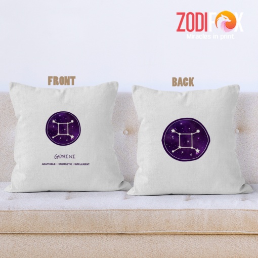 nice Gemini Energetic Throw Pillow zodiac gifts for astrology lovers – GEMINI-PL0028