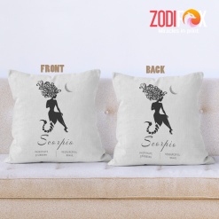 interested Scorpio Stubborn Throw Pillow zodiac gifts and collectibles – SCORPIO-PL0028