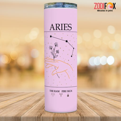 dramatic Aries Hand Tumbler astrology horoscope zodiac gifts for man and woman – ARIES-T0028