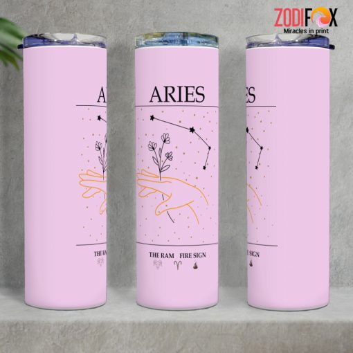 meaningful Aries Hand Tumbler horoscope lover gifts – ARIES-T0028
